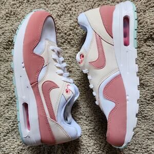 Nike Air Max 1 White Red Star Dust Guava Ice Brand New Sz 6.5Y